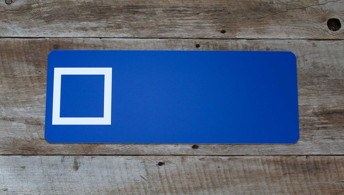 Blue. Skip Sign Custom Blue Run Ski Trail Sign | Signs of the Mountains