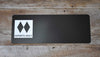 custom metal double black diamond ski run with a black background and space for your custom text