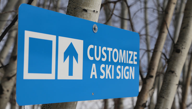 Custom Blue Run Ski Trail Sign | Signs of the Mountains