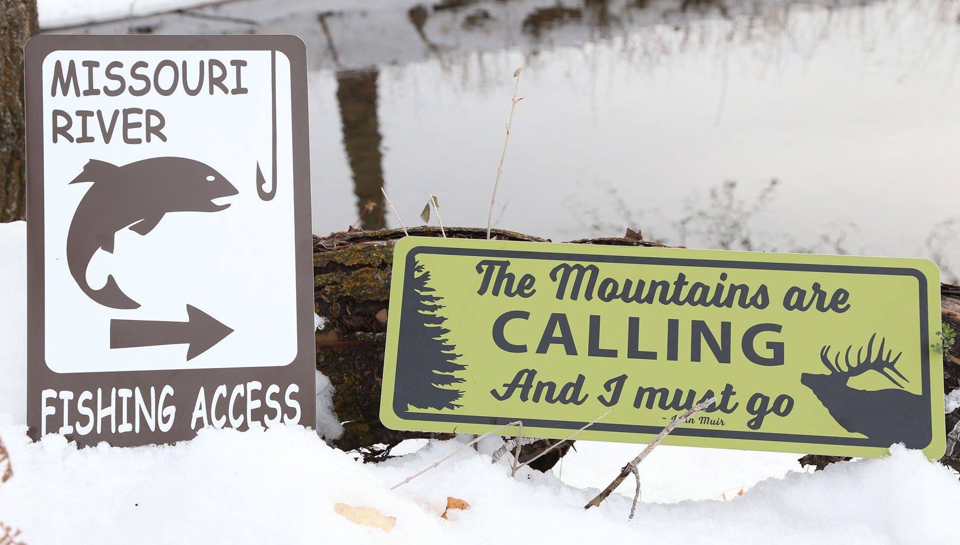 The Mountains Are Calling and I Must Go Sign