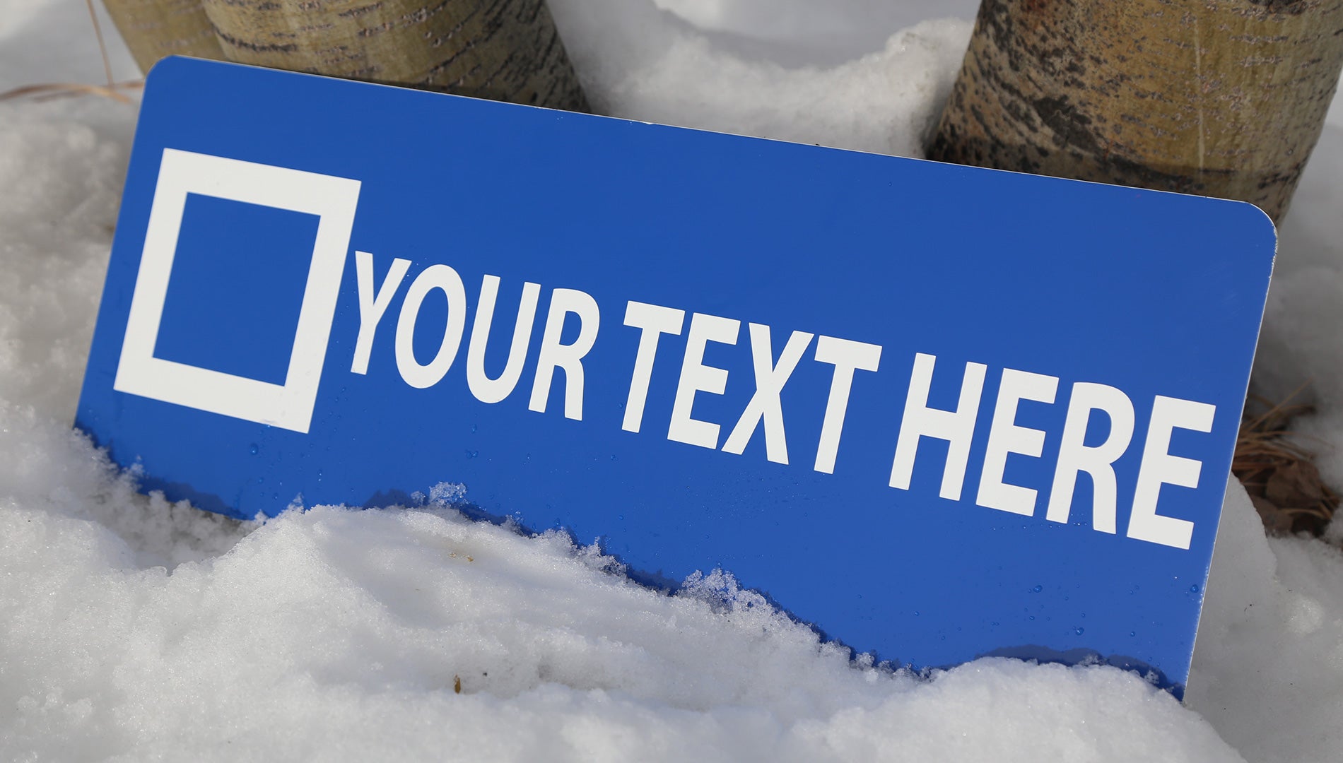 Personalized Ski Trail Sign - Blue Run